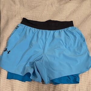 Under Armour Sky Blue Running Shorts